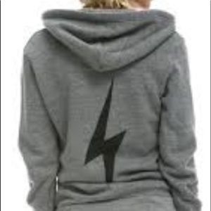 Aviator Nation gray zip up jacket